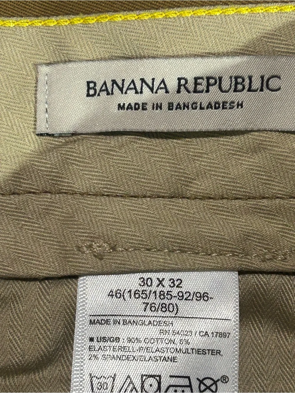 Mint BANANA REPUBLIC RMC Slim Fit Stretch Cotton Khaki Chino Pants 30x32